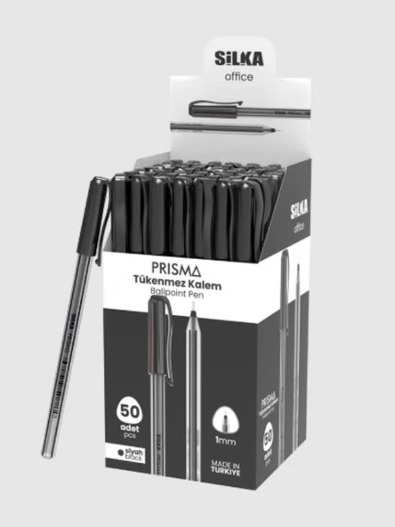 SILKA LINC OFFIX TUKENMEZ KALEM SIYAH 50LI ürün görseli 1