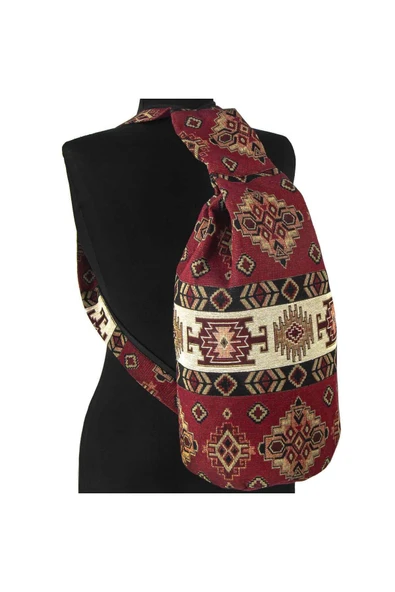 DesingONB  Kilim Desenli Armut Otantik  Muz tSırt çantası  L ürün görseli