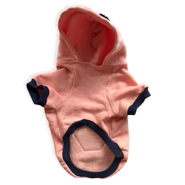 Light Pink Flower Pocket Sweatshirt Kedi Süeteri Kedi Kıyafeti - 4