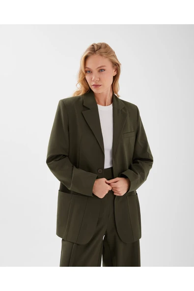 HAKİ CEKET VE PANTALON TAKIM - Resim 5