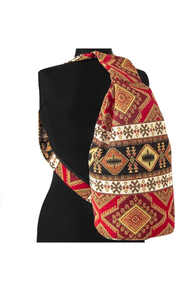 DesingONB  Kilim Desenli Armut Otantik  Muz tSırt çantası  L ürün görseli