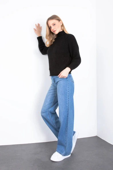 YARIM BALIKÇI SELANİK ÖRGÜ KAZAK - Resim 2