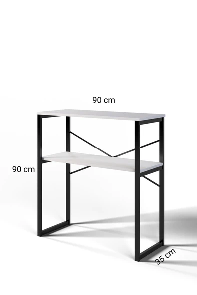 Özgen Dresuar, Kahve Köşesi, Raflı Metal Konsol - Beyaz - 4