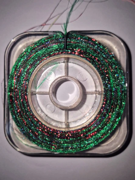 Eagenset Hazır Çapari Kombini Ultraviyole Uv Neon Koyu Yeşil - Kırmızı Makara - Resim 6