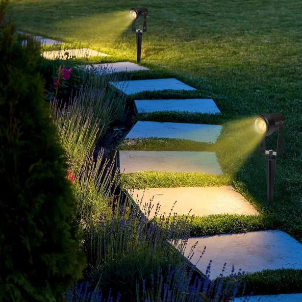 Alüminyum Gövde Gu10 Duy Kazıklı ve Duvar Konsollu Bahçe, Çiçek, Peyzaj, Ağaç Armatürü (Ampul Hariç) - Resim 7