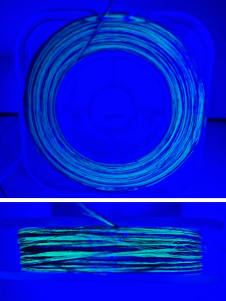 Eagenset Hazır Çapari Kombini Ultraviyole Uv Neon Koyu Yeşil - Kırmızı Makara - Resim 4