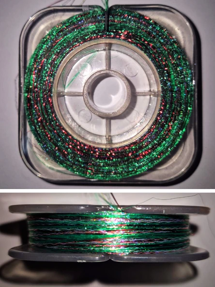 Eagenset Hazır Çapari Kombini Ultraviyole Uv Neon Koyu Yeşil - Kırmızı Makara ürün görseli 1