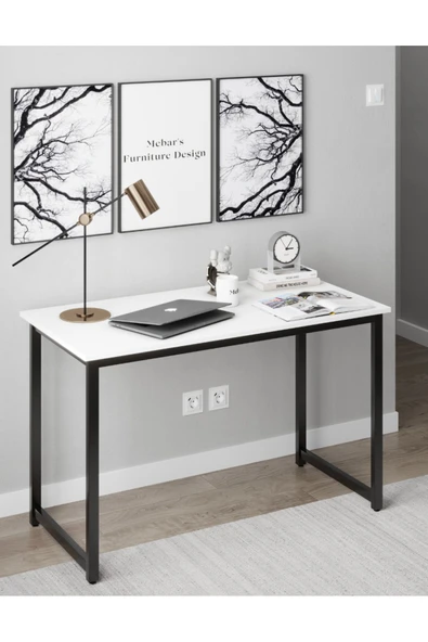 Narin Çalışma Masası,ofis Masası,bilgisayar Masası 120x60cm -beyaz ürün görseli