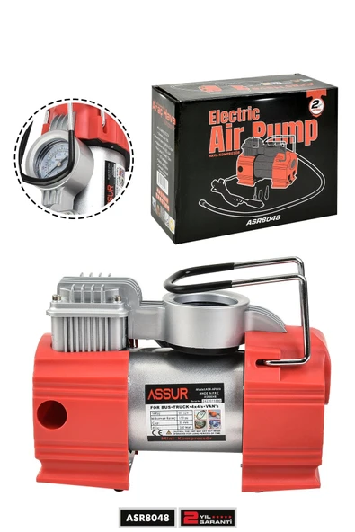 Assur 12v Çakmaklık Girişli 150 psi Mini Hava Kompresörü
