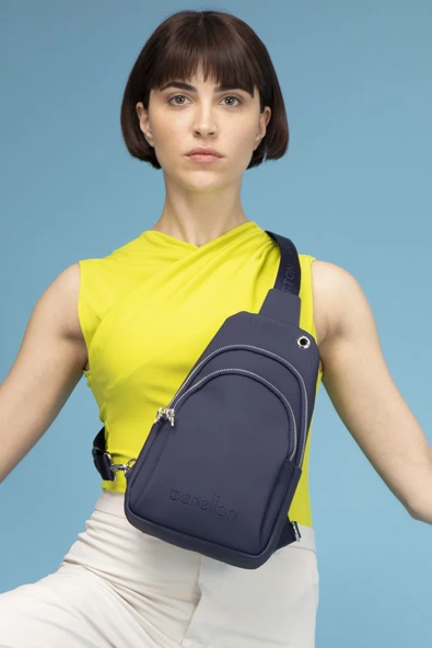 Benetton Lacivert Kadın Nano Çapraz Çanta BNT 1543 - Resim 3