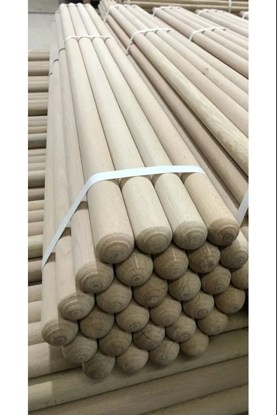 Fırça Sapı Ahşap Çam Süpürge Sapı 150cm Mop Sapı Dayanıklı Sağlam 5 adet - 2