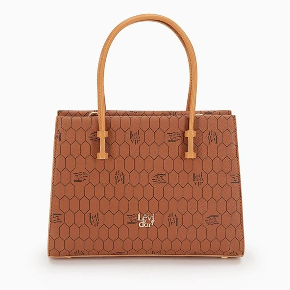 Levidor Taba Petek Baskılı Üç Gözlü Kadın El Çantası - Resim 2