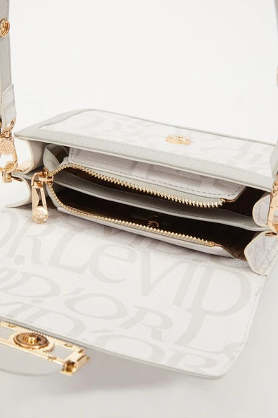 Levidor Beyaz Çift Askılı Kadın Premium Çapraz Çanta - Resim 4