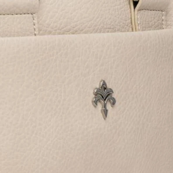 Jacquline Krem Renea Deri Kadın El Çantası - Resim 2