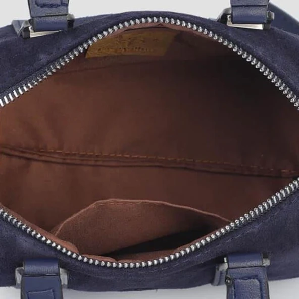 Jacquline Siyah Haleis Hakiki Nubuk Deri Kadın El Çantası - Resim 3