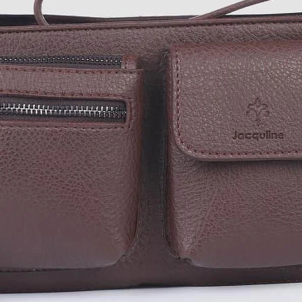 Jacquline Kahverengi Uokrea Deri Kadın Çapraz Çanta - Resim 2