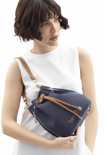 Benetton Lacivert Nano Kadın Kol Çantası BNT 1595 - 3