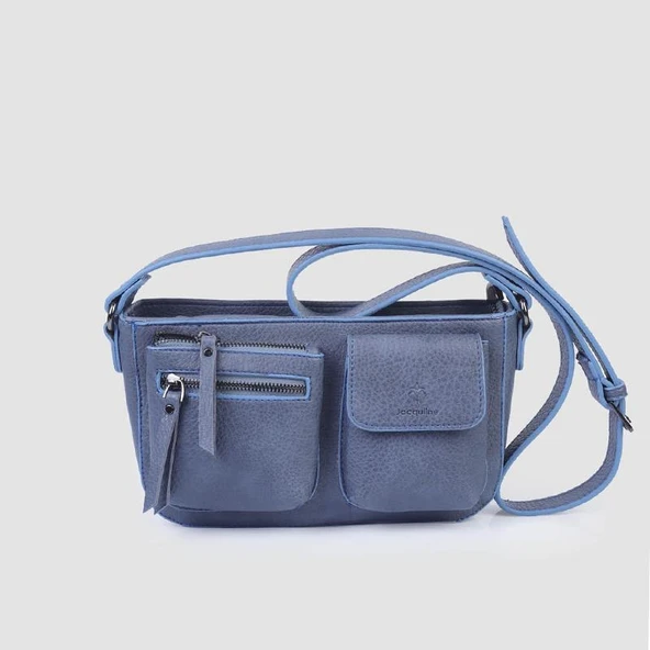 Jacquline Mavi Uokrea Deri Kadın Çapraz Çanta ürün görseli