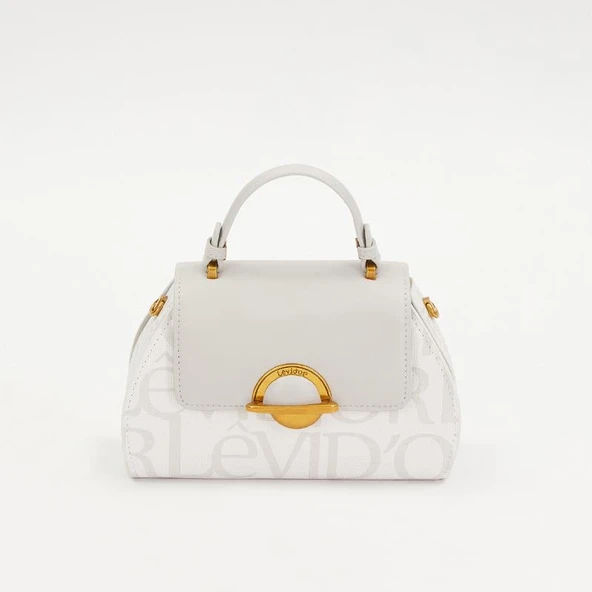 Levidor Beyaz Baskılı Kadın Casual El Çantası ürün görseli