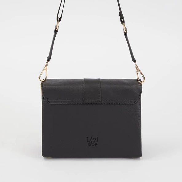 Levidor Siyah Mat Zincir Toka Detaylı Kadın Omuz Çantası - Resim 2