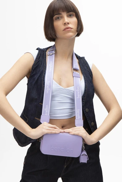 Benetton Lila Melissa Kadın Çapraz Çanta BNT 1448 - 3