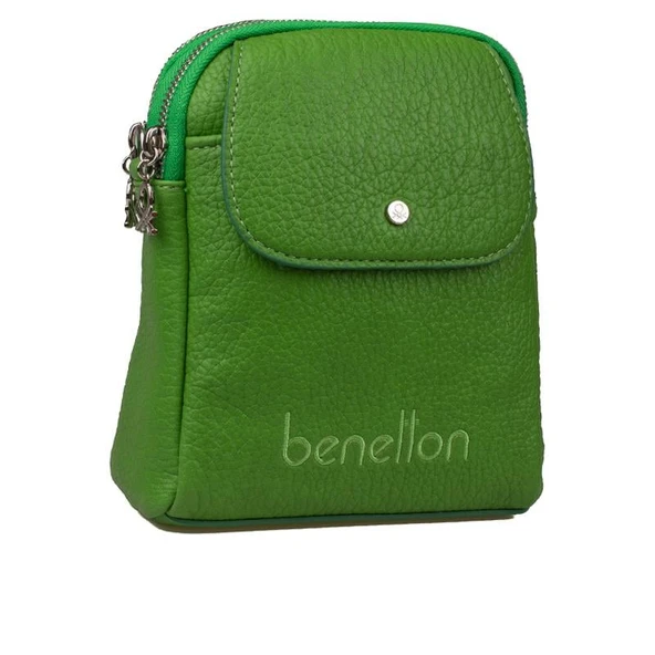 Benetton Yeşil Soft Line Deri Kadın Kol Çantası BNT 1479 ürün görseli