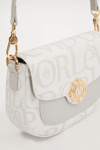 Levidor Beyaz Lisans Baskılı Çift Askılı Kadın Casual Çanta - Resim 4