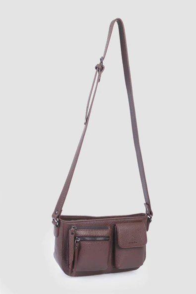 Jacquline Kahverengi Uokrea Deri Kadın Çapraz Çanta - Resim 3