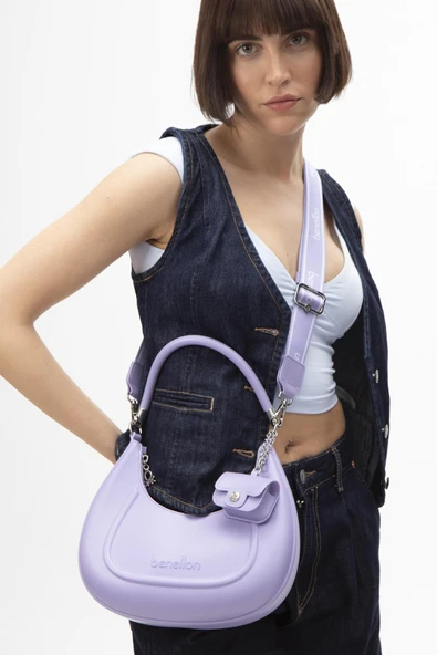 Benetton Lila Melissa Kadın Kol Çantası BNT 1451 - Resim 2