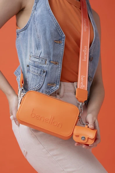 Benetton Turuncu Melissa Kadın Çapraz Çanta BNT 1448 - 3