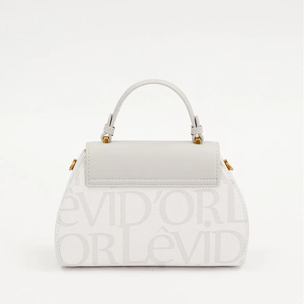 Levidor Beyaz Baskılı Kadın Casual El Çantası - Resim 2