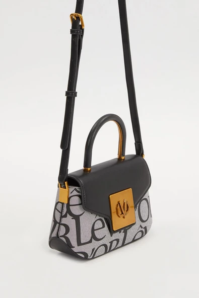 Levidor Siyah Lisans Baskılı Kadın Casual El Çantası - Resim 3