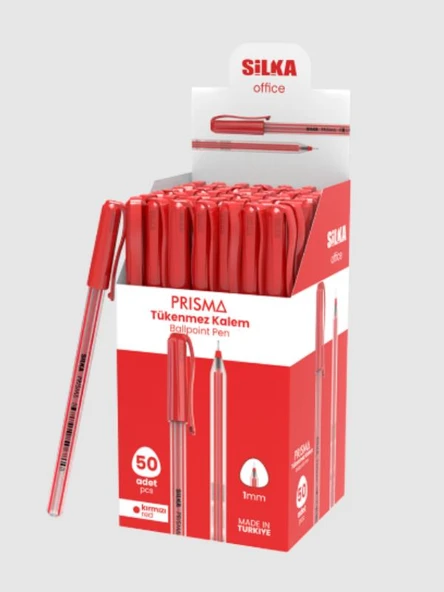 SILKA LINC OFFIX TUKENMEZ KALEM KIRMIZI 50LI ürün görseli 1