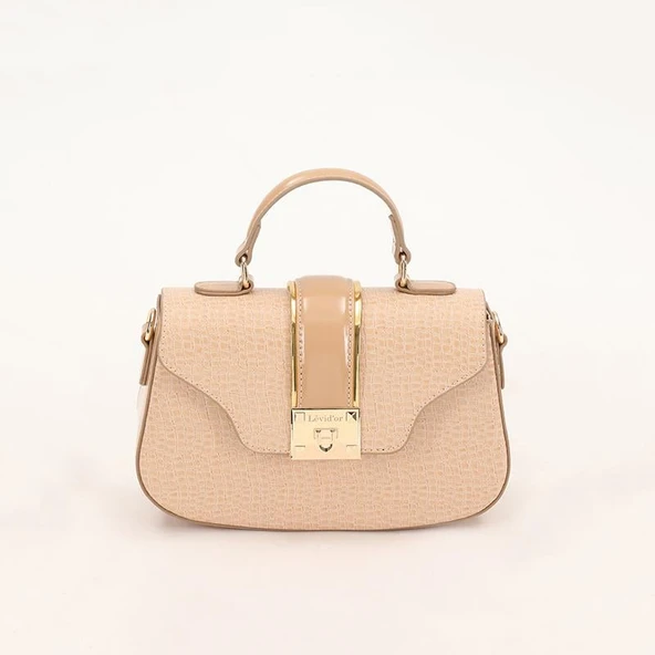 Levidor Vizon Kroko Desenli Rugan El Çantası ürün görseli