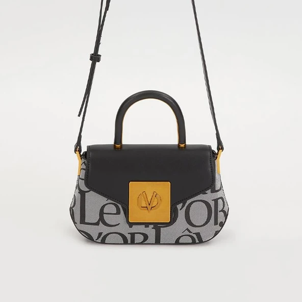 Levidor Siyah Lisans Baskılı Kadın Casual El Çantası ürün görseli