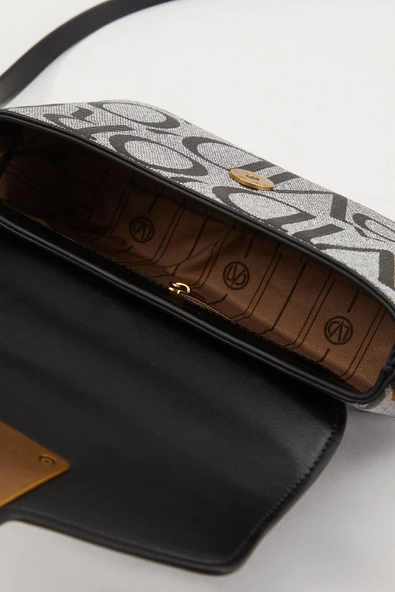 Levidor Siyah Lisans Baskılı Kadın Casual El Çantası - Resim 5