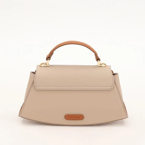 Levidor Vizon Camel Oval Kadın El Çantası - Resim 2