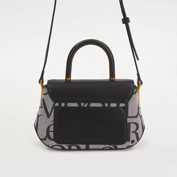 Levidor Siyah Lisans Baskılı Kadın Casual El Çantası - Resim 2