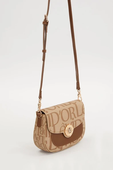 Levidor Taba Lisans Baskılı Çift Askılı Kadın Casual Çanta - Resim 3