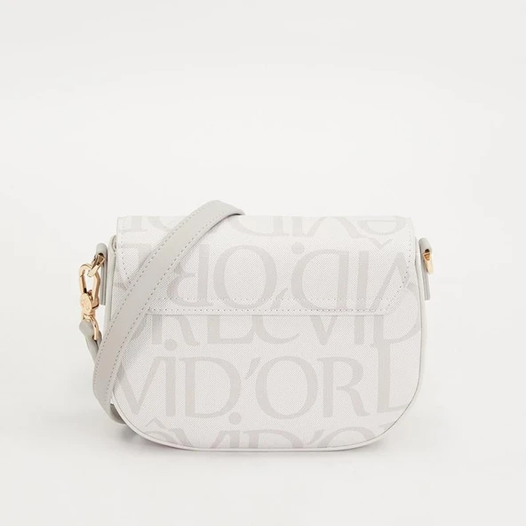 Levidor Beyaz Lisans Baskılı Çift Askılı Kadın Casual Çanta - Resim 2