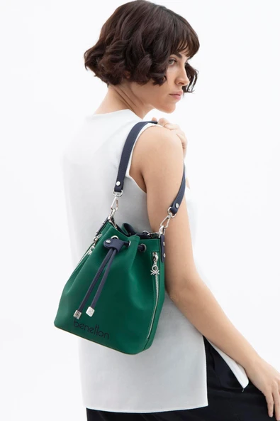 Benetton Yeşil Nano Kadın Kol Çantası BNT 1595 - Resim 2