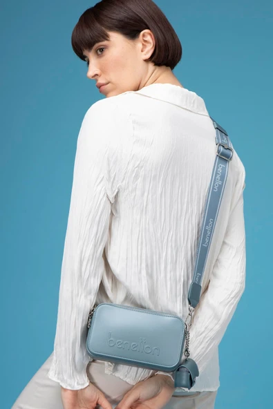 Benetton Mavi Melissa Kadın Çapraz Çanta BNT 1448 - 2