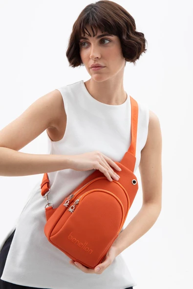 Benetton Turuncu Kadın Nano Çapraz Çanta BNT 1543 - Resim 2