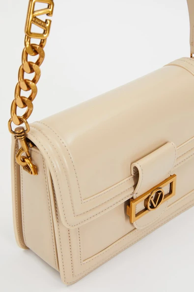 Levidor Krem Klasik Çapraz Askı Kadın Küçük Boy Çanta - Resim 3