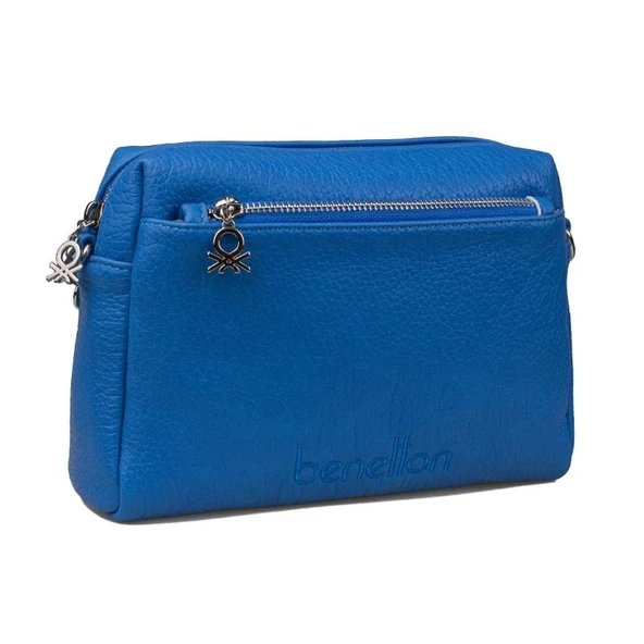 Benetton Mavi Soft Line Deri Kadın Çapraz Çanta BNT 1475 ürün görseli