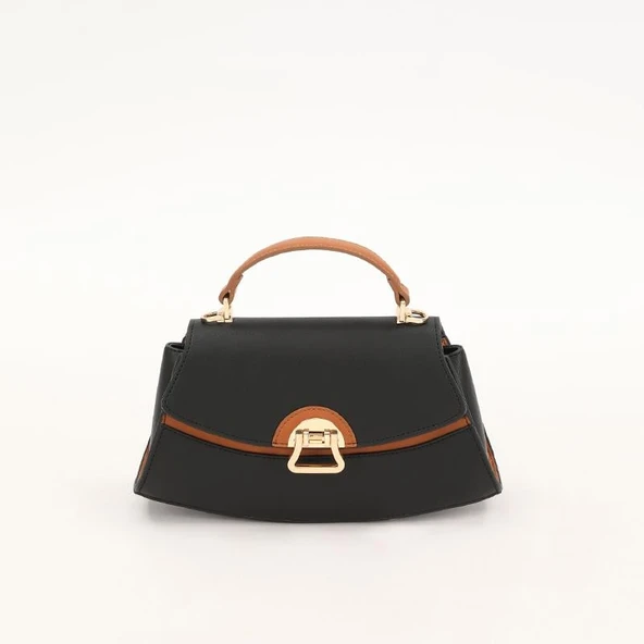 Levidor Siyah Camel Oval Kadın El Çantası ürün görseli