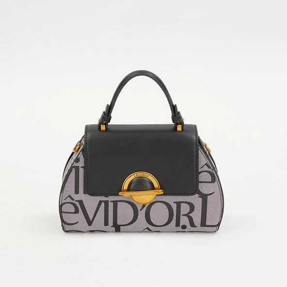 Levidor Siyah Baskılı Kadın Casual El Çantası ürün görseli