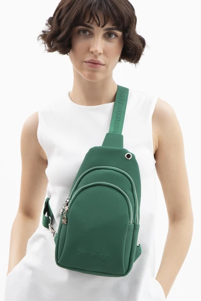 Benetton Yeşil Kadın Nano Çapraz Çanta BNT 1543 - Resim 2