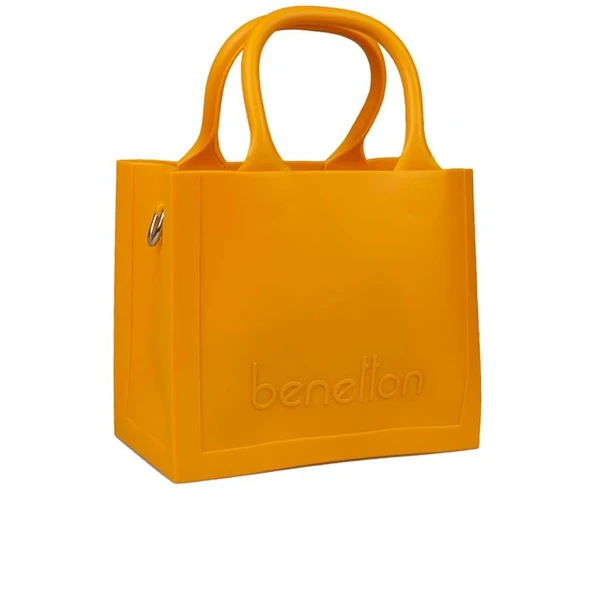 Benetton Sarı Melissa Kare Kadın El Çantası BNT 1450 - 1