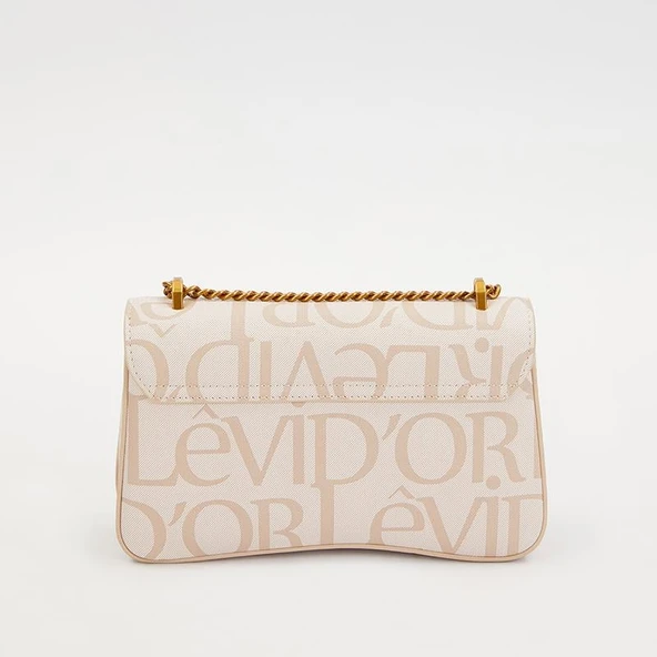 Levidor Krem Zincir Askılı Premium Kadın Çapraz Çanta - Resim 2